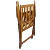 vidaXL Outdoor Dining Set Folding 7 pcs Brown Solid eucalyptus wood