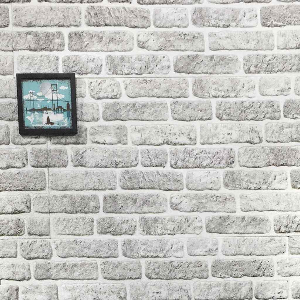 vidaXL 3D Wall Panels with Light Grey Brick Design 10 pcs EPS