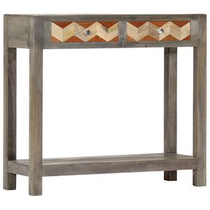 vidaXL Console Table Grey 86x30x76 cm Solid Mango Wood