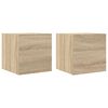vidaXL Wall Mounted TV Cabinets 2 pcs Sonoma Oak 30.5x30x30 cm