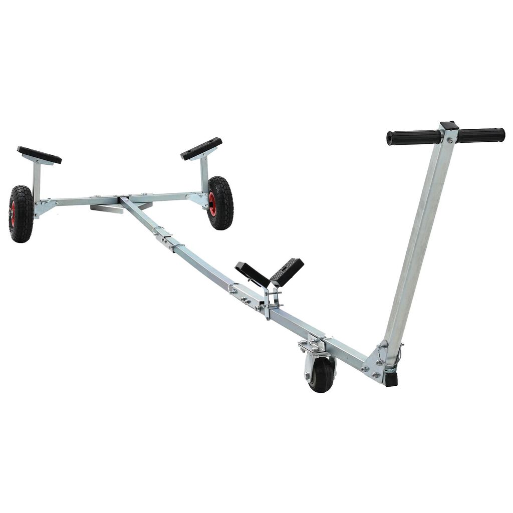 vidaXL Boat Trailer with 3 Wheels, Foldable and Adjustable, 160 kg Steel