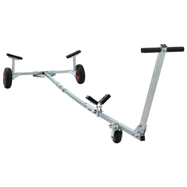 vidaXL Boat Trailer with 3 Wheels, Foldable and Adjustable, 160 kg Steel