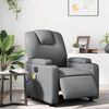 vidaXL Electric Massage Recliner Chair Grey Faux Leather