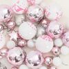 vidaXL Christmas Bauble Set 40 pcs White and Pink