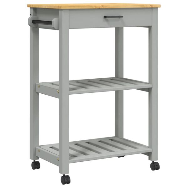 vidaXL Kitchen Trolley MONZA 60x40x90 cm Solid Wood Pine