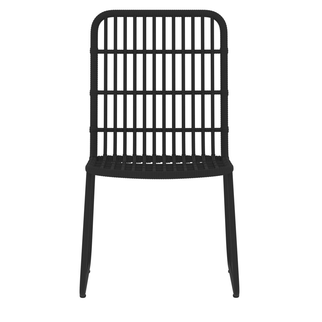 vidaXL 3 Piece Garden Dining Set Black