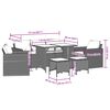 vidaXL 6 Piece Garden Sofa Set with Cushions Beige Poly Rattan