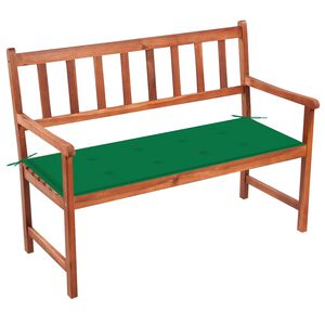 vidaXL Garden Bench with Cushion 120 cm Solid Acacia Wood