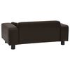 vidaXL Dog Sofa Brown 81x43x31 cm Plush and Faux Leather