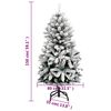 vidaXL Artificial Hinged Christmas Tree 150 LEDs & Flocked Snow 150 cm