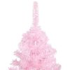 vidaXL Artificial Pre-lit Christmas Tree with Stand Pink 120 cm PVC