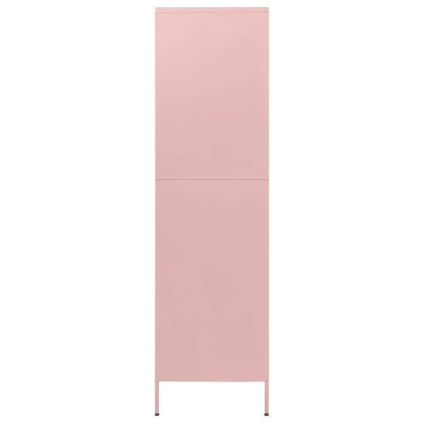 vidaXL Wardrobe Pink 90x50x180 cm Steel
