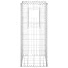 vidaXL Gabion Basket Posts 2 pcs 40x40x100 cm Iron