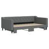 vidaXL Daybed with Trundle without Mattress Dark Grey 100x190 cm