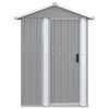 vidaXL Garden Shed Grey 126x97.5x177 cm Galvanised Steel