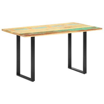 vidaXL Dining Table 140x70x76 cm Solid Reclaimed Wood