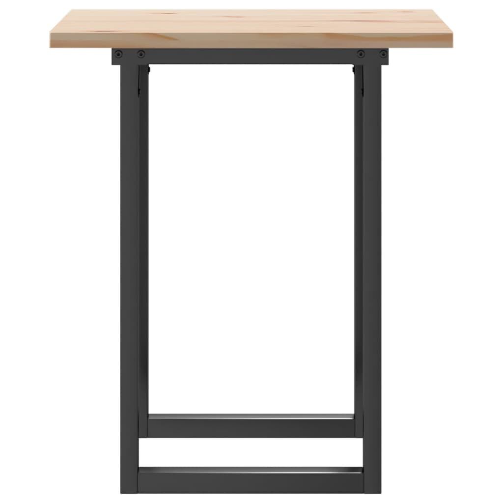 vidaXL Dining Table O-Frame 70x70x75.5 cm Solid Wood Pine and Steel
