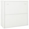 vidaXL Sliding Door Cabinet White 90x40x90 cm Steel