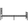 vidaXL Metal Bed Frame without Mattress with Footboard Black 100x200cm
