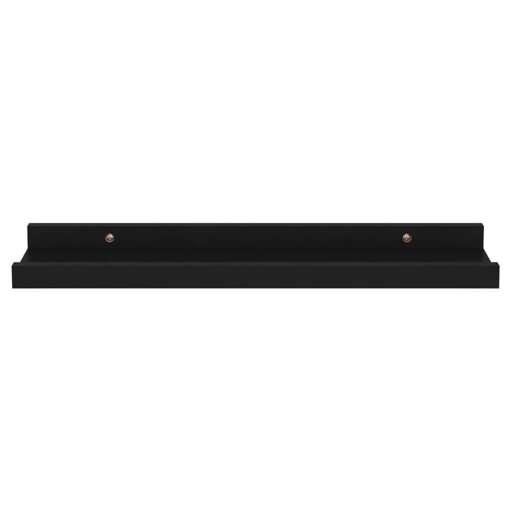 vidaXL Wall Shelves 4 pcs Black 40x9x3 cm