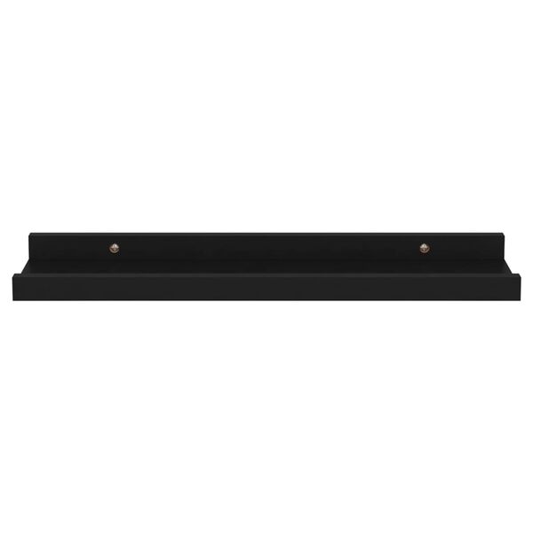 vidaXL Wall Shelves 4 pcs Black 40x9x3 cm