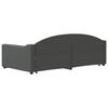 vidaXL Daybed with Trundle without Mattress Dark Grey 100x190 cm