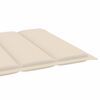 vidaXL Sun Lounger with Table and Cushion Solid Teak Wood