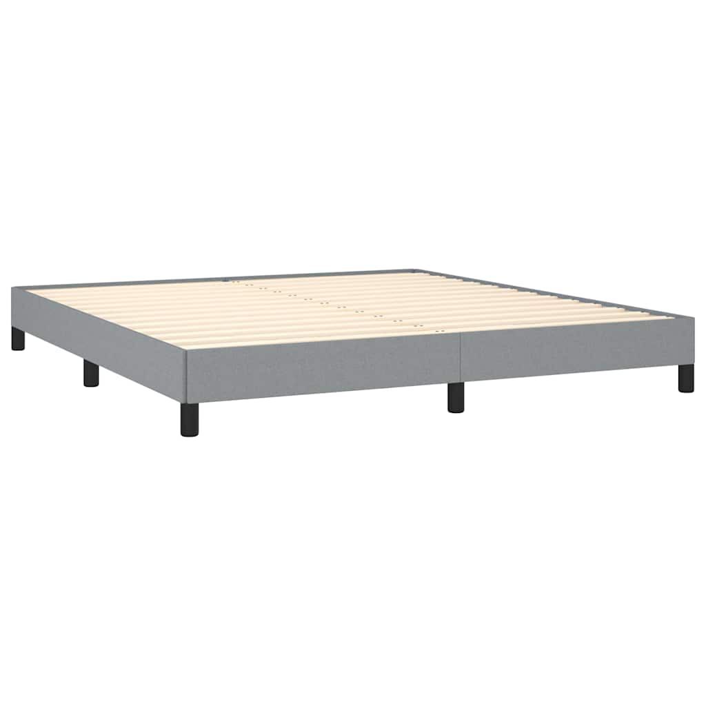 vidaXL Bed Frame without Mattress Light Grey California King Fabric