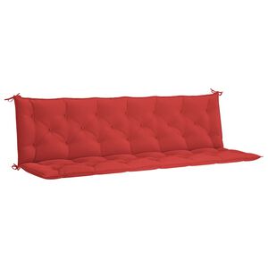 vidaXL Garden Bench Cushion Red 200x(50+50)x7cm Oxford Fabric