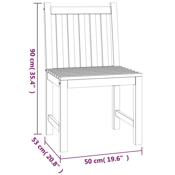 vidaXL 4 Piece Garden Dining Set Solid Wood Teak