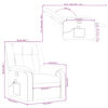 vidaXL Massage Recliner Chair Light Grey Fabric
