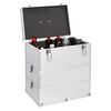 vidaXL Make-up Case 37x24x40 cm Silver Aluminium
