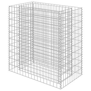 vidaXL Gabion Raised Bed Galvanised Steel 90x50x100 cm