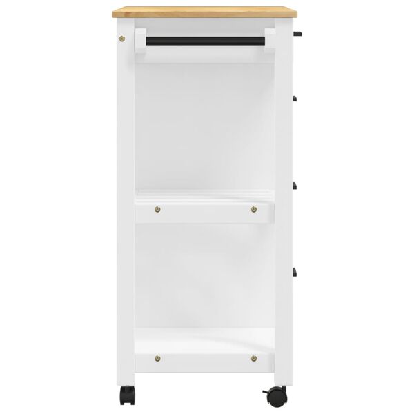 vidaXL Kitchen Trolley MONZA 84x40x90 cm Solid Wood Pine