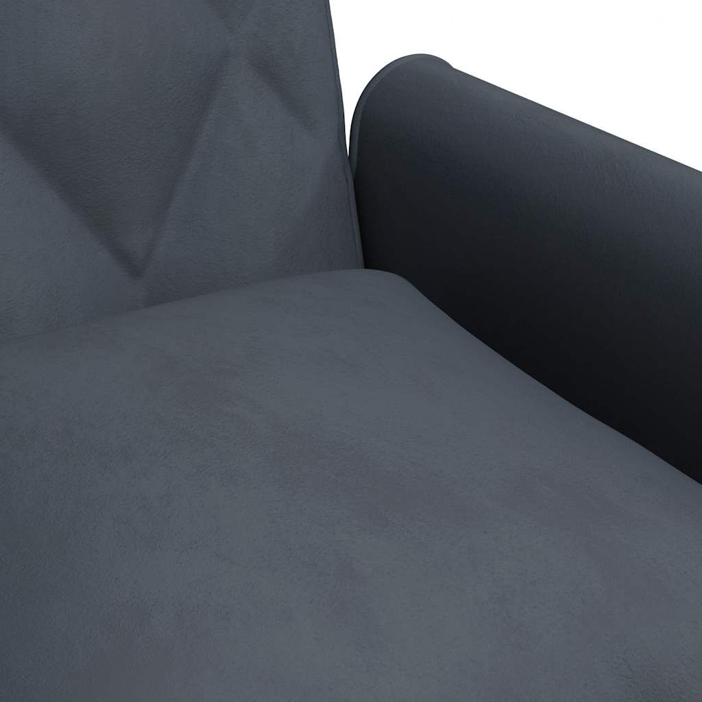 vidaXL Sofa Bed with Armrests Dark Grey Velvet