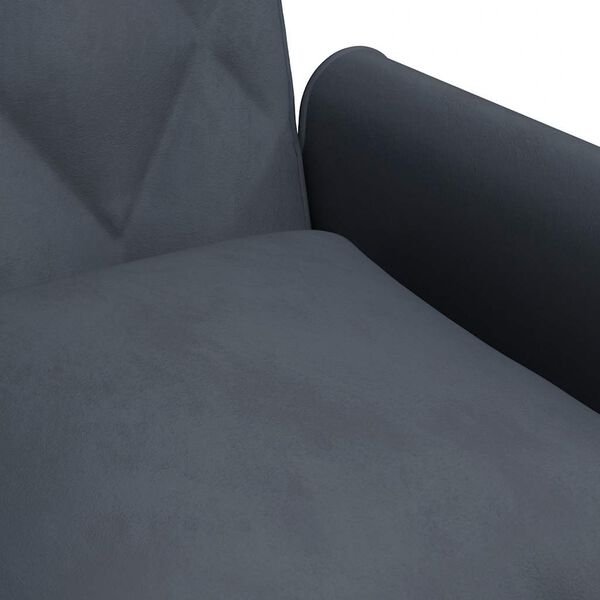 vidaXL Sofa Bed with Armrests Dark Grey Velvet