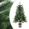 vidaXL Artificial Pre-lit Christmas Tree with Ball Set 65 cm Green