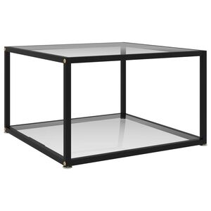 vidaXL Coffee Table Transparent 60x60x35 cm Tempered Glass