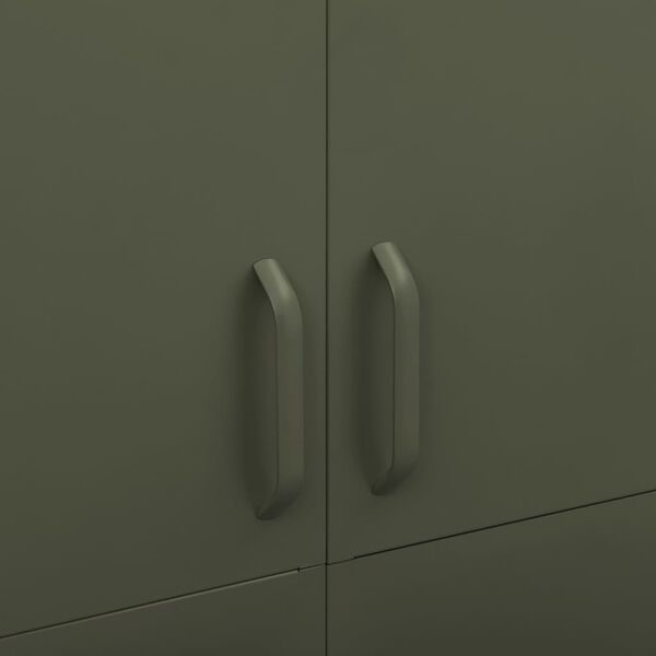 vidaXL Wardrobe Olive Green 90x50x180 cm Steel