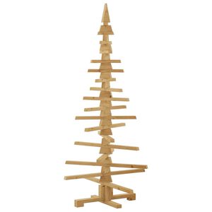 vidaXL Wooden Christmas Tree with Stand Brown 150 cm Solid pine wood