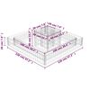 vidaXL Gabion Planter Galvanised Steel 120x120x20