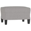 vidaXL 3-Seater sofa with footstool Light Grey 180 cm Fabric