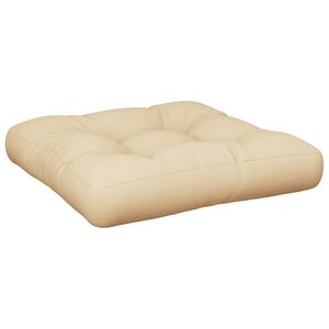 vidaXL Pallet Cushion Beige 50x50x12 cm Fabric