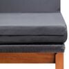vidaXL Sun Lounger with Cushion Poly Rattan and Solid Acacia Wood