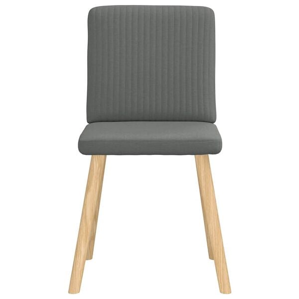 vidaXL Dining Chairs 4 pcs Dark Grey Fabric