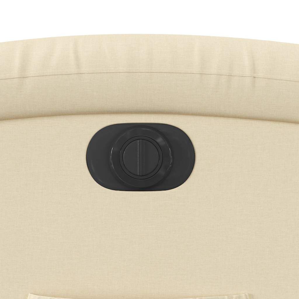 vidaXL Electric Recliner Chair Cream Fabric