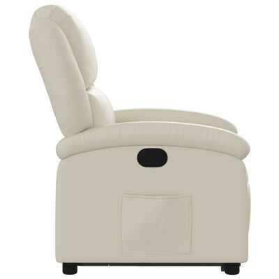 vidaXL Stand up Recliner Chair Cream Faux Leather