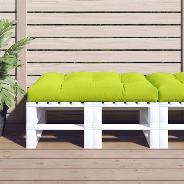 vidaXL Pallet Cushion Bright Green 120x80x12 cm Fabric