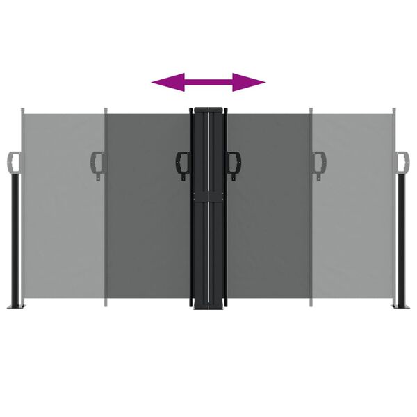 vidaXL Retractable Side Awning Anthracite 120x600 cm