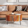 vidaXL Coffee Table Solid Reclaimed Wood Round